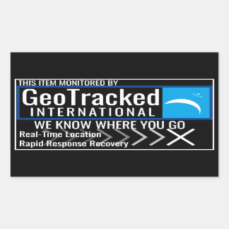 GeoTracked-Aufkleber Rechteckiger Aufkleber