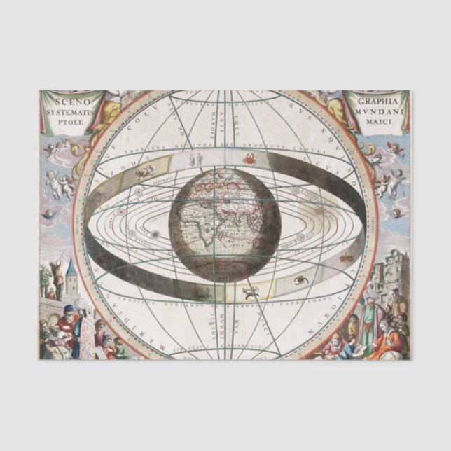 Geozentrisches Modell Seidenpapier (Vorderseite)