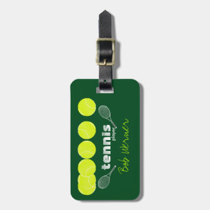 Gepäck des Tennisspielers Gepäckanhänger