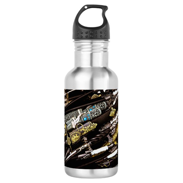 Gepäck, Dirks und Sabers Edelstahlflasche (Vorderseite)