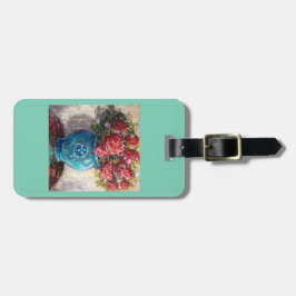 Gepäck- oder Geldbeutelumbau mit Blumenstrauß Gepäckanhänger