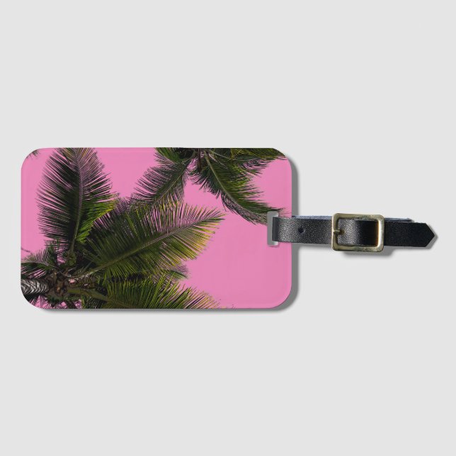 Gepäck Palm Pink Gepäckanhänger (Vorderseite (Horizontal))