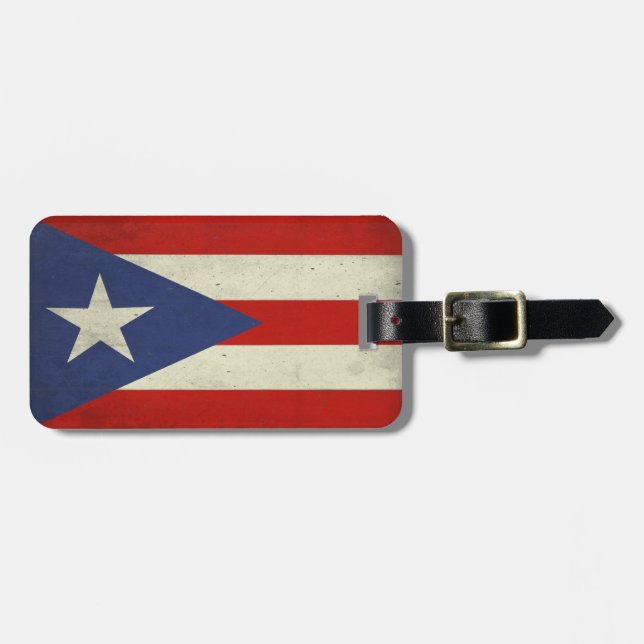 Gepäck-Umbau mit cooler Flagge von Puerto Rico Gepäckanhänger (Vorderseite horizontal)
