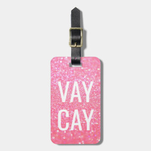 Gepäck-Umbau - Rosa des Glitzer-VAYCAY Gepäckanhänger
