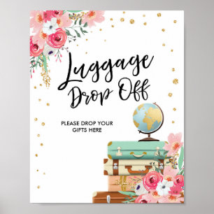 Gepäckabfall Abreise Unterkunft Dusche Miss an Fra Poster