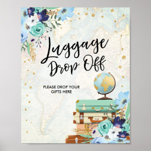 Gepäckabfall Abreise Unterkunft Dusche Miss an Fra Poster