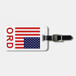 Gepäckanhänger Chicagos ORD (addieren Sie Ihr
