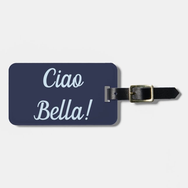 Gepäckanhänger Ciao Bella (Vorderseite horizontal)
