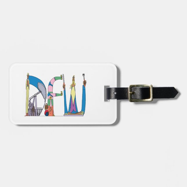 Gepäckanhänger | DALLAS FORT WORTH, TX (DFW) (Vorderseite horizontal)