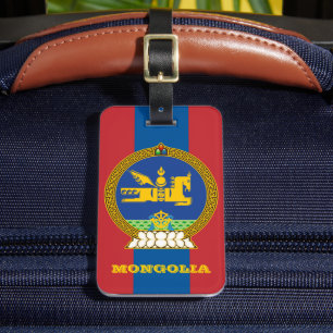 Gepäckanhänger der Mongolei, mongolische Flagge, R