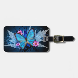 Gepäckanhänger - Entwurf: Blauer Schmetterling