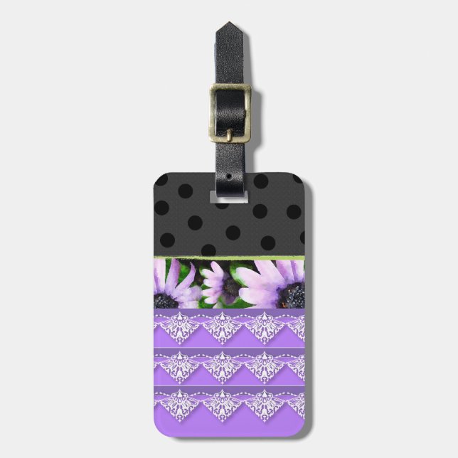 Gepäckanhänger für Lavendel und Spitzen (Vorderseite vertikal)