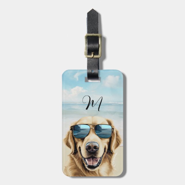 Gepäckanhänger Golden Retriever (Vorderseite vertikal)