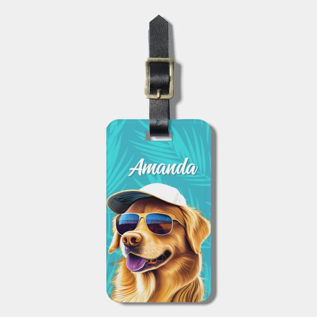 Gepäckanhänger Golden Retriever (Vorderseite vertikal)