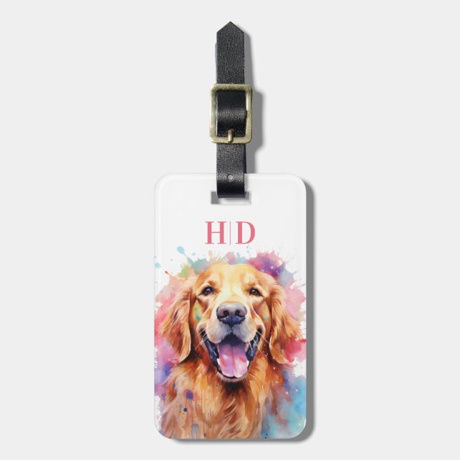 Gepäckanhänger Golden Retriever (Vorderseite vertikal)