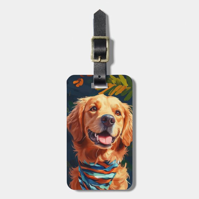 Gepäckanhänger Golden Retriever (Vorderseite vertikal)