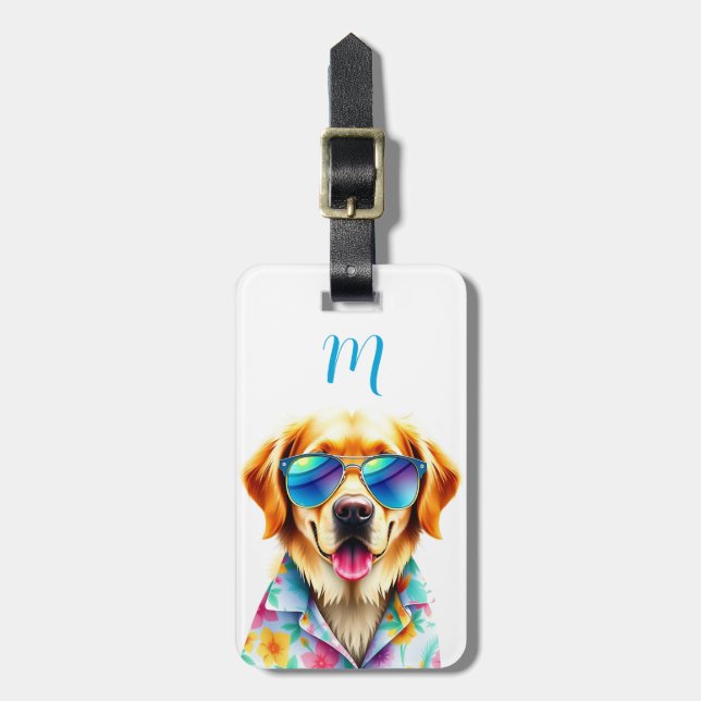 Gepäckanhänger Golden Retriever (Vorderseite vertikal)