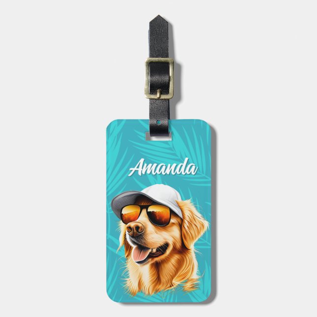 Gepäckanhänger Golden Retriever (Vorderseite vertikal)