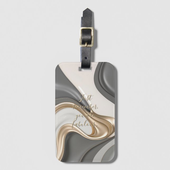 Gepäckanhänger in stilvoller Grafik (Vorderseite Vertikal)