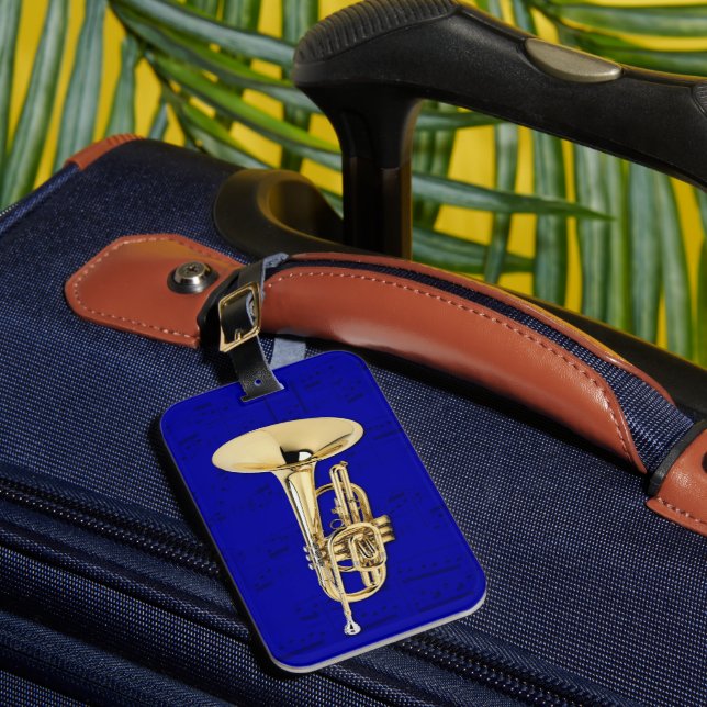 Gepäckanhänger - Mellophone - wählen Sie Farbe (Vorderseite Insitu 1)
