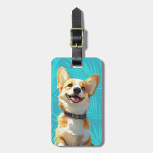 Gepäckanhänger mit Corgi-Motiv