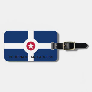 Gepäckanhänger mit der Flagge von Indianapolis Cit