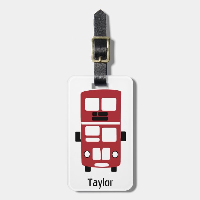 Gepäckanhänger mit Doppeldecker (Vorderseite vertikal)