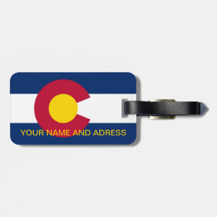 Gepäckanhänger mit Flagge Colorado, USA