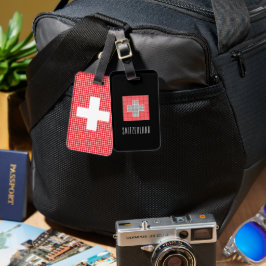 Gepäckanhänger mit Flagge der Schweiz
