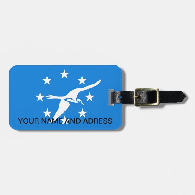 Gepäckanhänger mit Flagge von Corpus Christi City, (Vorderseite horizontal)