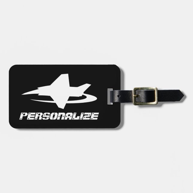 Gepäckanhänger mit Jetfighter-Logo (Vorderseite horizontal)