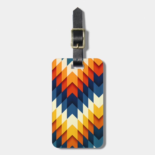 Gepäckanhänger mit Lederband (Vorderseite vertikal)