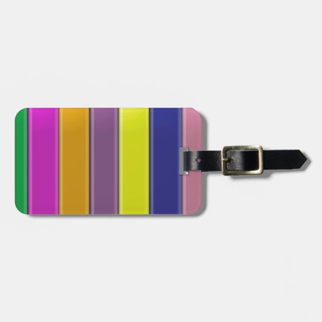 Gepäckanhänger mit Lederband (Vorderseite horizontal)