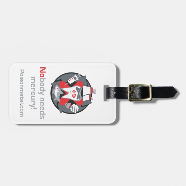 Gepäckanhänger mit Lederband (Vorderseite horizontal)