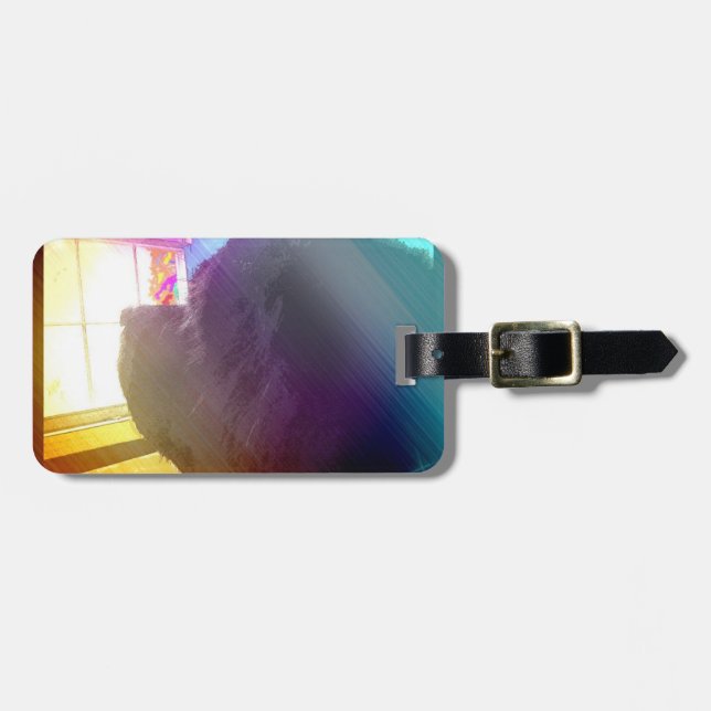 Gepäckanhänger-Neufundland-Hund Gepäckanhänger (Vorderseite horizontal)