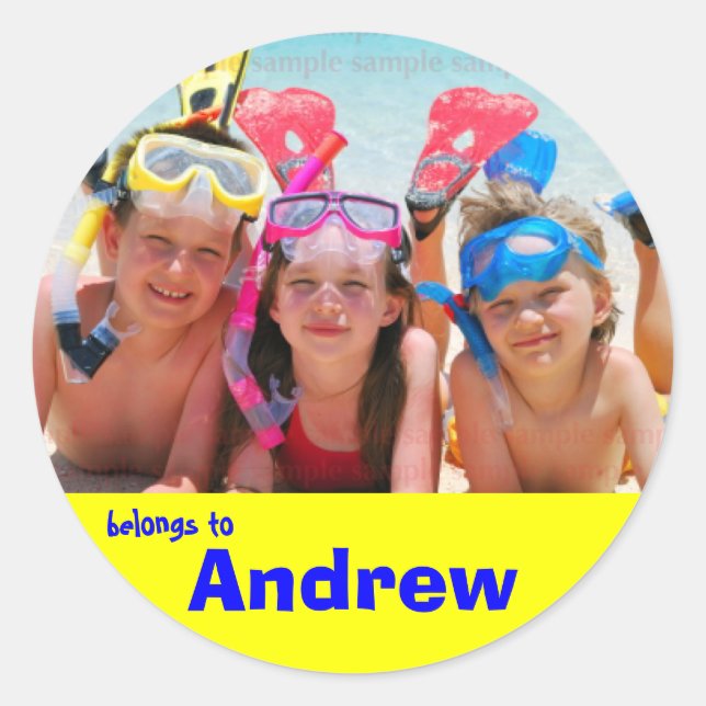 Gepäckanhänger Runder Aufkleber (Vorderseite)