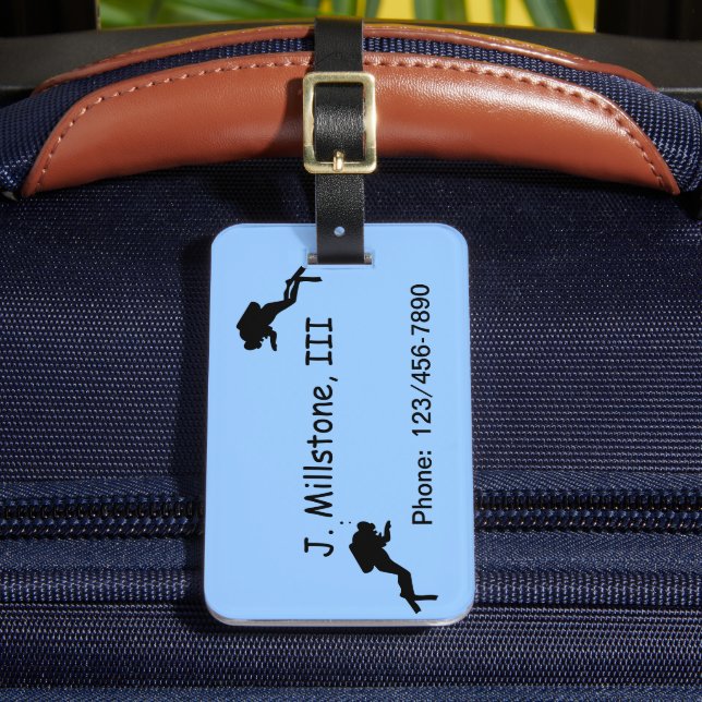 Gepäckanhänger - Taucher (Vorderseite Insitu 2)