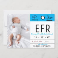 Gepäckausweis Niedlicher Baby Boy Birth