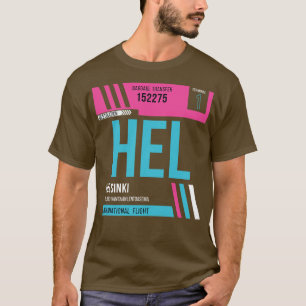 Gepäckmarke am Flughafen Helsinki HEL T-Shirt