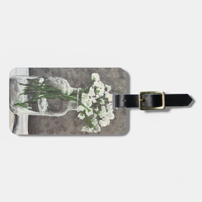 Gepäckmarke - Blume für Stillleben Gepäckanhänger (Vorderseite horizontal)