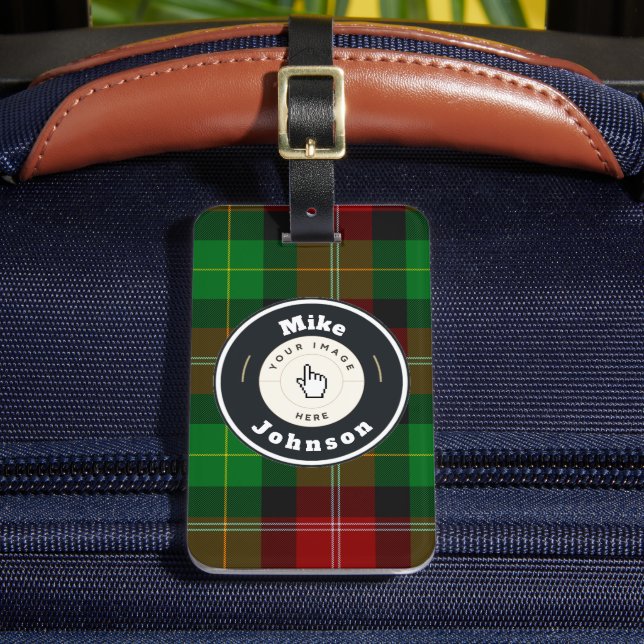 Gepäckmarke - Custom Scottish Kariert (Name hinzuf Gepäckanhänger (Vorderseite Insitu 2)