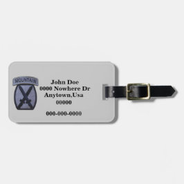 Gepäckmarke der 10. Gebirgsabteilung Gepäckanhänger