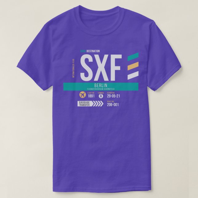 Gepäckmarke des Flughafens Berlin SXF T-Shirt (Design vorne)