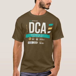 Gepäckmarke des Flughafens Washington DC DCA T-Shirt