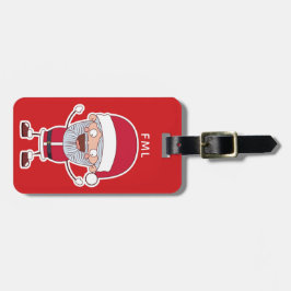 Gepäckmarke Funny Santa Gepäckanhänger