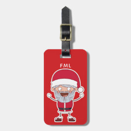 Gepäckmarke Funny Santa Gepäckanhänger
