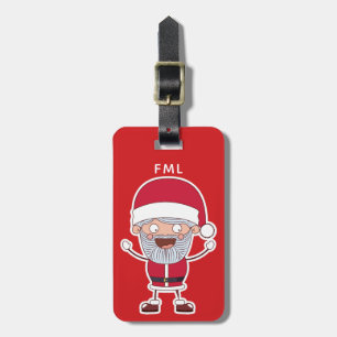 Gepäckmarke Funny Santa Gepäckanhänger