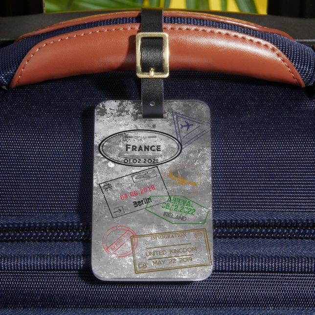 Gepäckmarke für 4 Passport-Briefmarke Gepäckanhänger (Vorderseite Insitu 2)