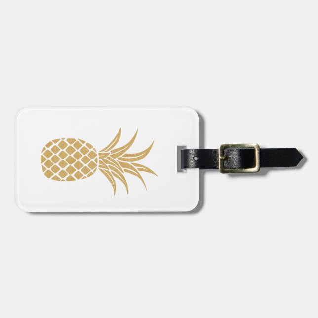 Gepäckmarke für Ananas Gepäckanhänger (Vorderseite horizontal)