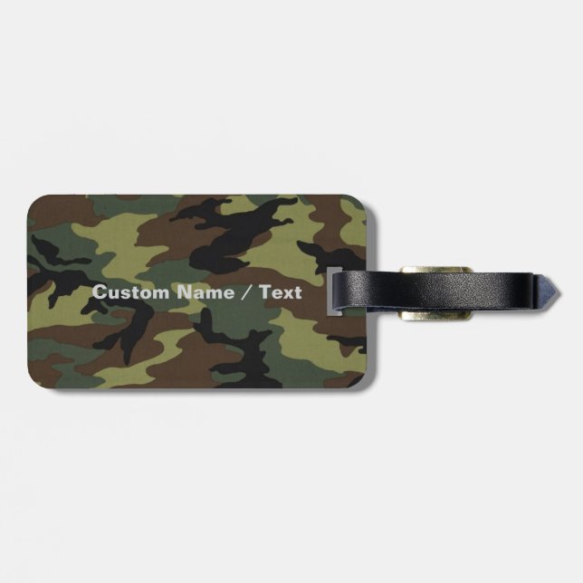 Gepäckmarke für die benutzerdefinierte Camouflage  Gepäckanhänger (Rückseite horizontal)